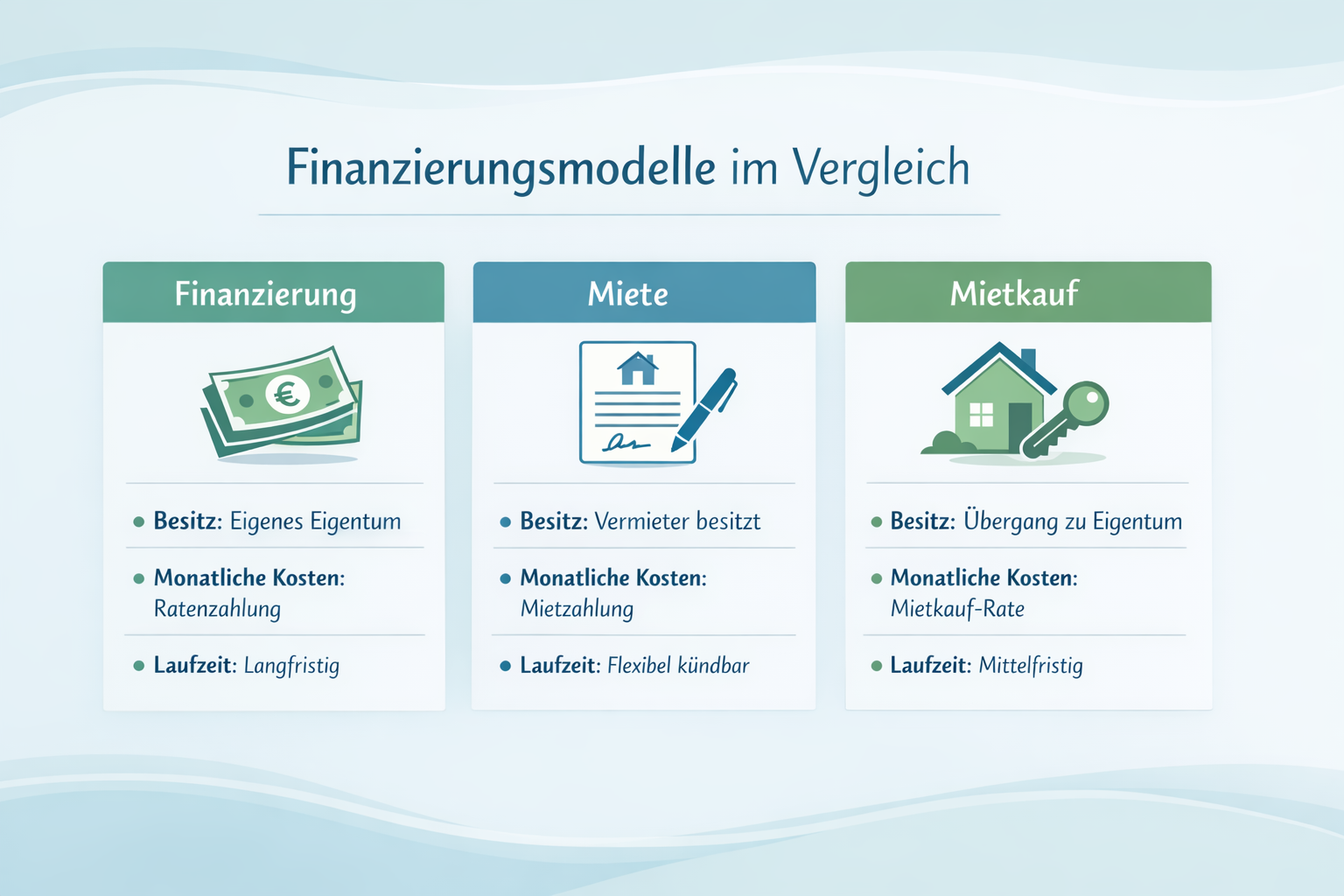 Infografik zu Finanzierung, Miete und Mietkauf bei Whirlpools